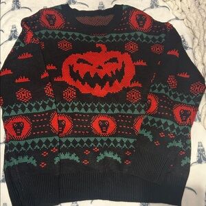 Brand new Soft Halloween Pumpkin 🎃 Sweater - Black and Red XL